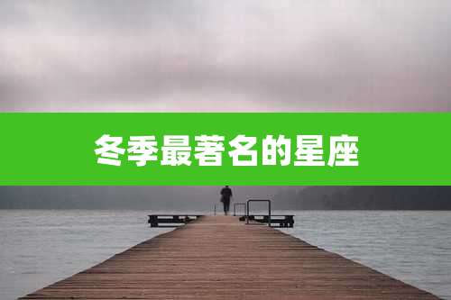 冬季最著名的星座
