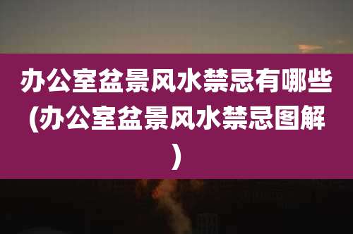 办公室盆景风水禁忌有哪些(办公室盆景风水禁忌图解)