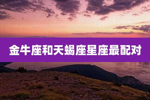 金牛座和天蝎座星座最配对