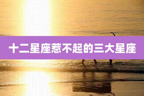 十二星座惹不起的三大星座