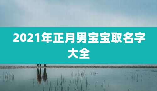2021年正月男宝宝取名字大全