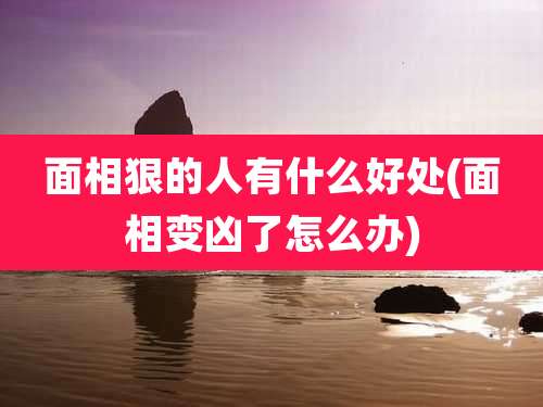 面相狠的人有什么好处(面相变凶了怎么办)