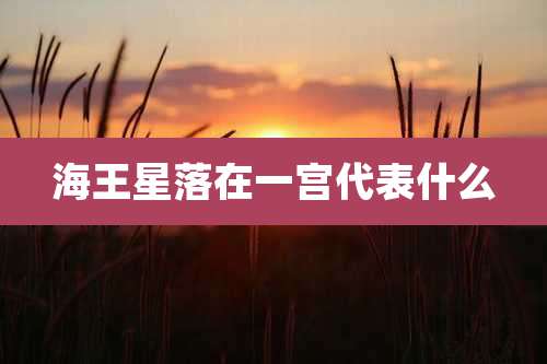 海王星落在一宫代表什么