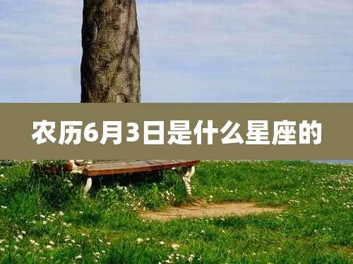 农历6月3日是什么星座的