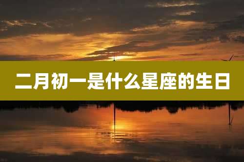 二月初一是什么星座的生日