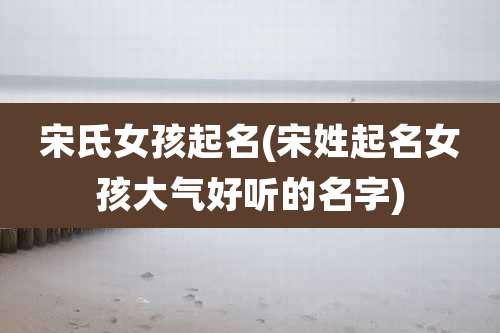 宋氏女孩起名(宋姓起名女孩大气好听的名字)