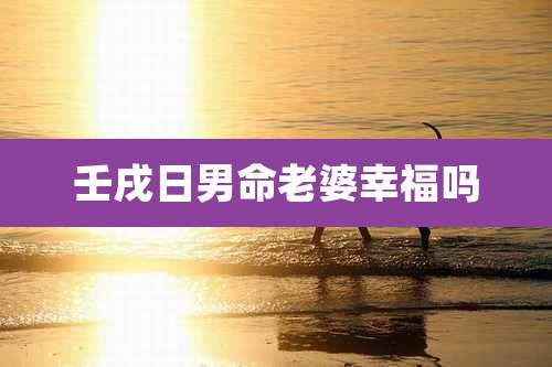 壬戌日男命老婆幸福吗