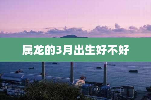 属龙的3月出生好不好