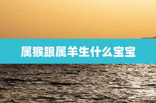 属猴跟属羊生什么宝宝