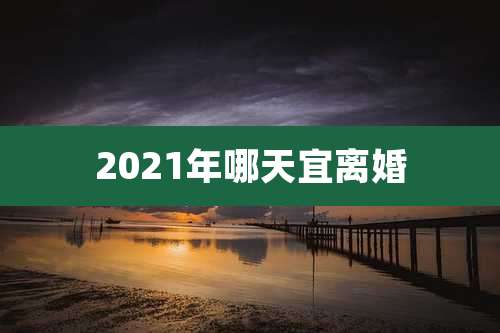 2021年哪天宜离婚