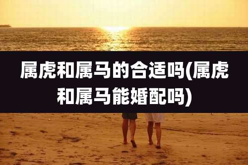 属虎和属马的合适吗(属虎和属马能婚配吗)