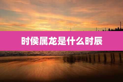 时侯属龙是什么时辰