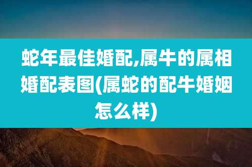 蛇年最佳婚配,属牛的属相婚配表图(属蛇的配牛婚姻怎么样)