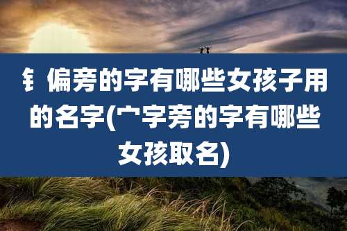 钅偏旁的字有哪些女孩子用的名字(宀字旁的字有哪些女孩取名)