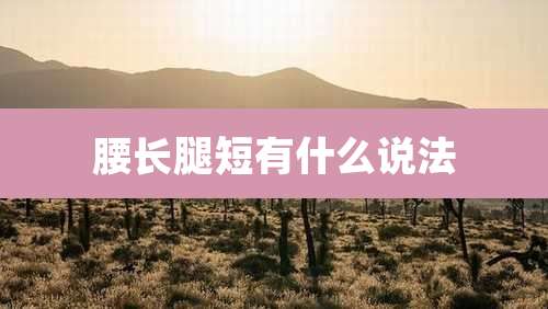 腰长腿短有什么说法