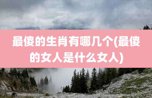 最傻的生肖有哪几个(最傻的女人是什么女人)