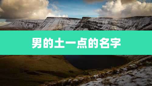 男的土一点的名字