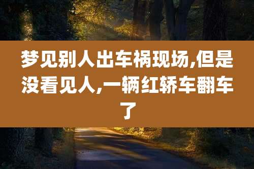 梦见别人出车祸现场,但是没看见人,一辆红轿车翻车了