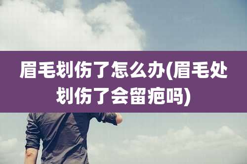 眉毛划伤了怎么办(眉毛处划伤了会留疤吗)