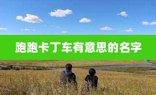 跑跑卡丁车有意思的名字