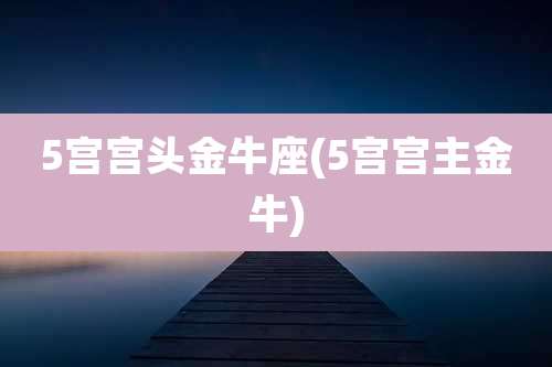 5宫宫头金牛座(5宫宫主金牛)
