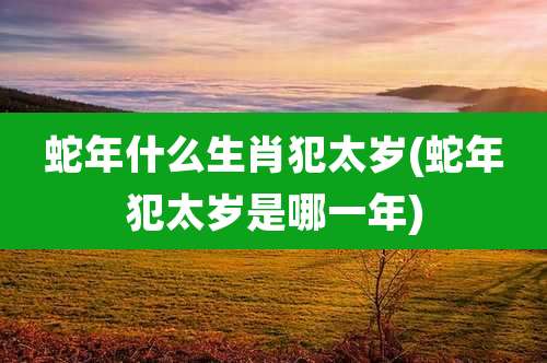 蛇年什么生肖犯太岁(蛇年犯太岁是哪一年)