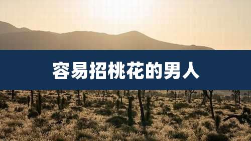 容易招桃花的男人