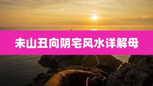 未山丑向阴宅风水详解母