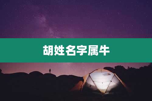 胡姓名字属牛