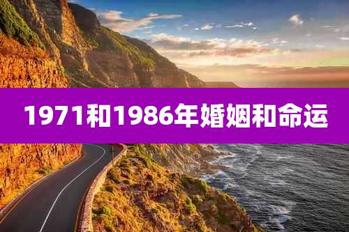 1971和1986年婚姻和命运