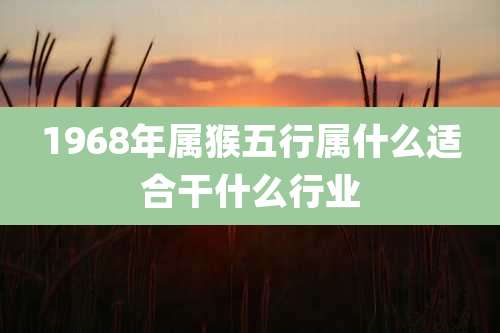 1968年属猴五行属什么适合干什么行业
