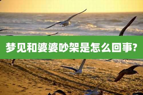 梦见和婆婆吵架是怎么回事?