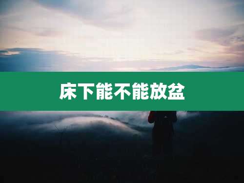 床下能不能放盆