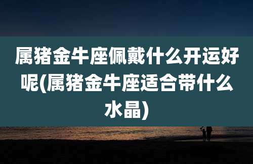 属猪金牛座佩戴什么开运好呢(属猪金牛座适合带什么水晶)