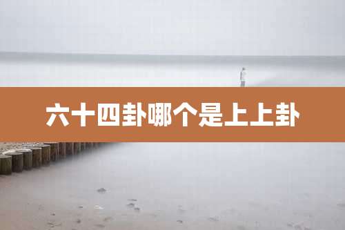 六十四卦哪个是上上卦