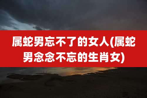 属蛇男忘不了的女人(属蛇男念念不忘的生肖女)