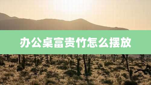 办公桌富贵竹怎么摆放