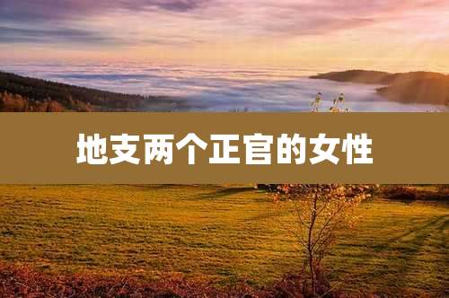 地支两个正官的女性