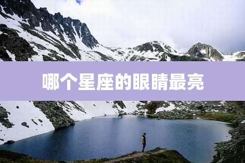 哪个星座的眼睛最亮
