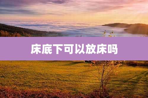 床底下可以放床吗