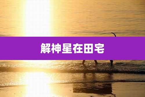 解神星在田宅