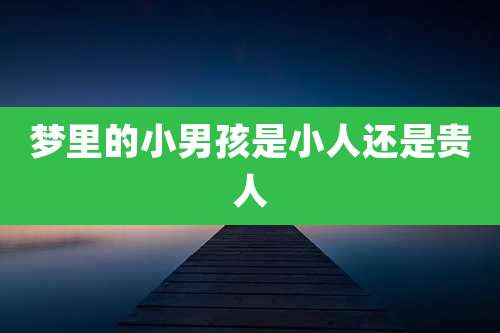 梦里的小男孩是小人还是贵人