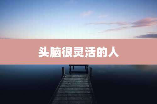 头脑很灵活的人