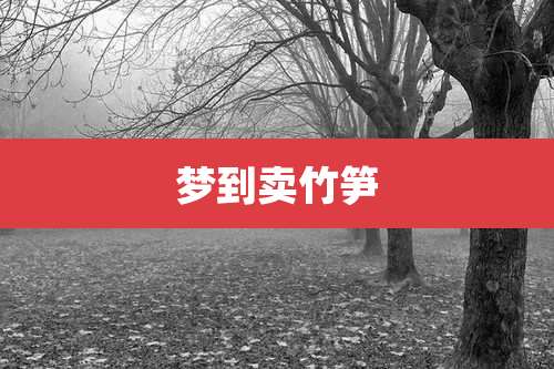 梦到卖竹笋
