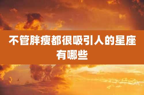 不管胖瘦都很吸引人的星座有哪些