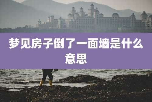 梦见房子倒了一面墙是什么意思