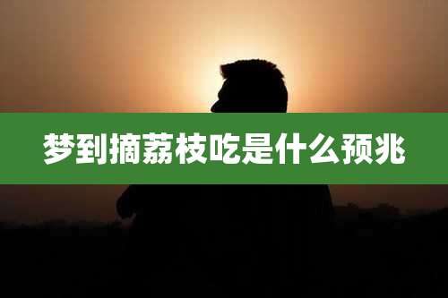 梦到摘荔枝吃是什么预兆