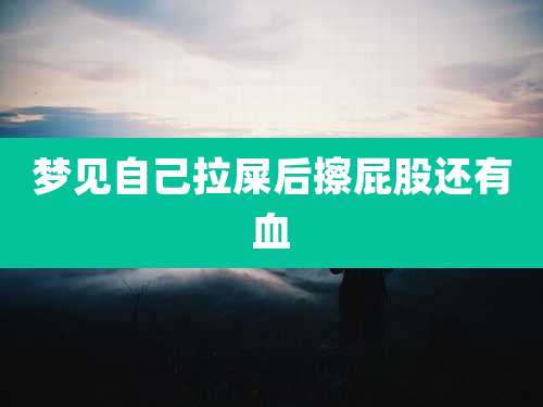 梦见自己拉屎后擦屁股还有血