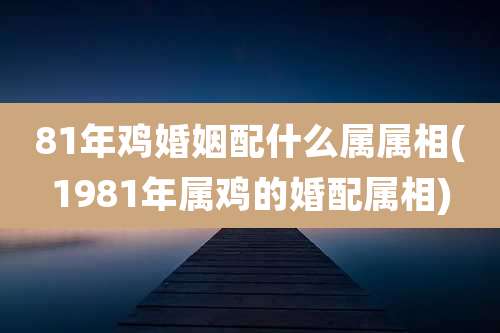 81年鸡婚姻配什么属属相(1981年属鸡的婚配属相)