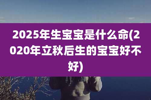2025年生宝宝是什么命(2020年立秋后生的宝宝好不好)